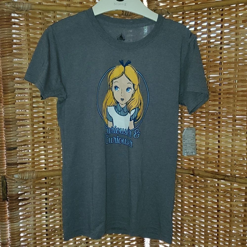 NEW AIice in Wonderland Disney Curiouser & Curiouser T Shirt NWT